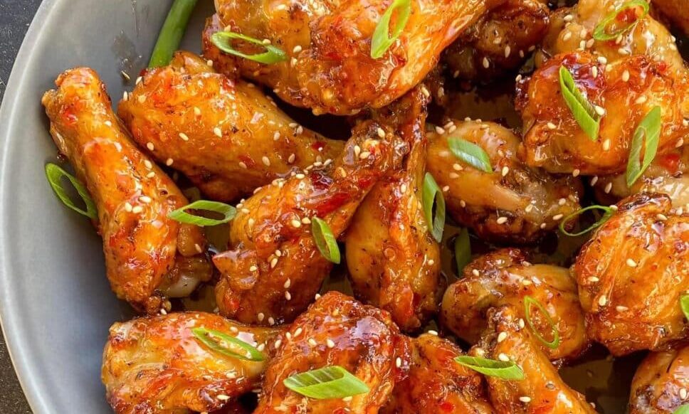 Air Fryer Wings with Sweet Chili Sauce