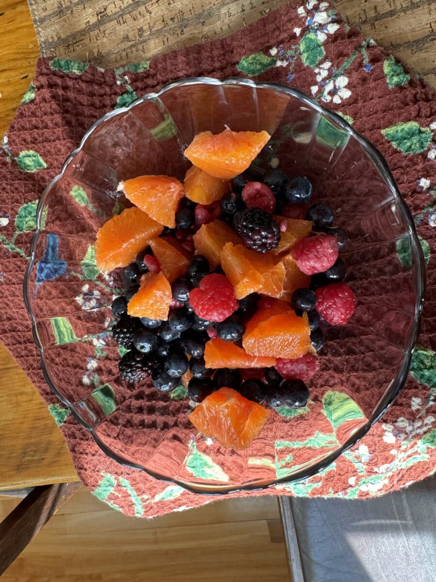 Fruit bowl with coconut rum