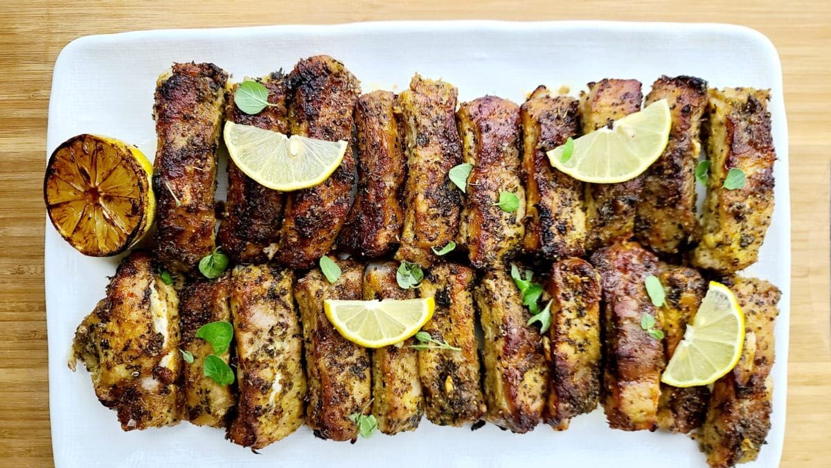 Cooked Greek ribs