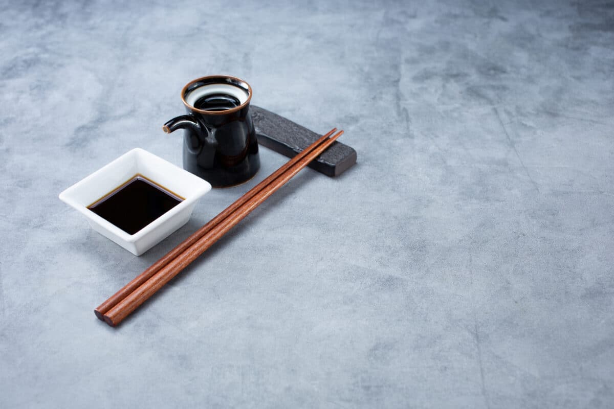 chopsticks and soy sauce