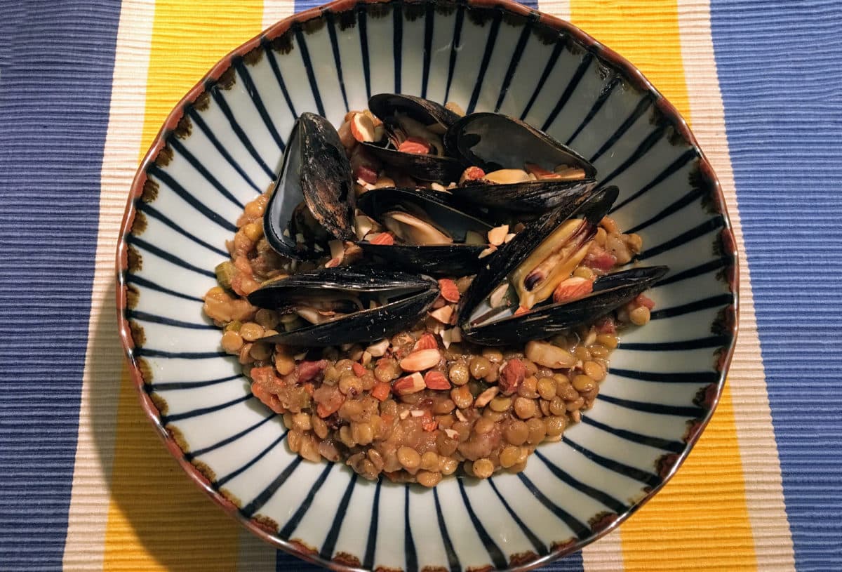 Umbrian Mussels and lentils