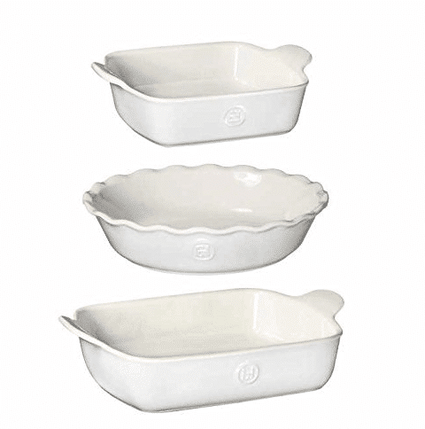 Set of Emile Henry ceramic baking dishes