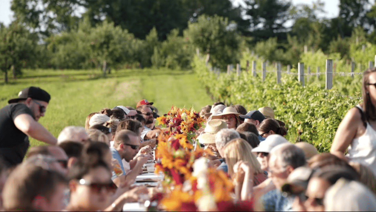 People seated at the Farmer's Dinner